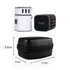 Pack Travel Adapters Dimensions